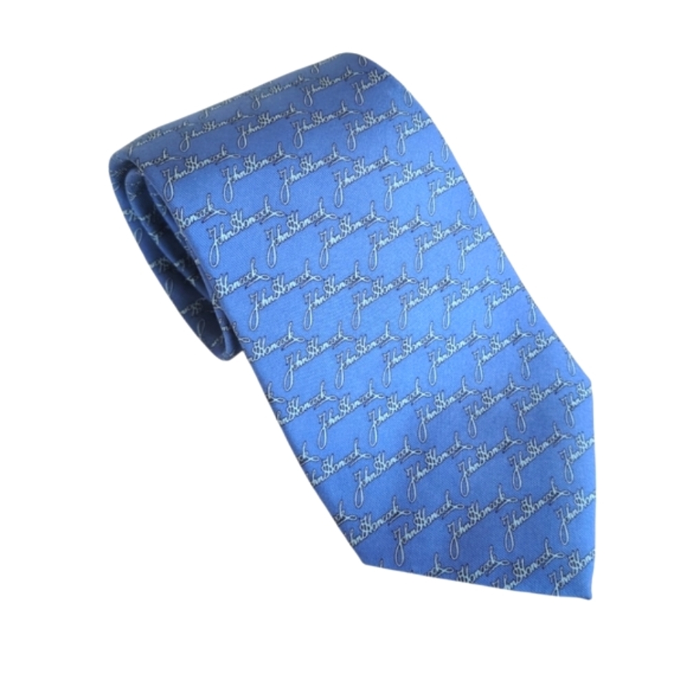 Vineyard Vines John Hancock 100% Silk Custom Collection Blue Neck Tie